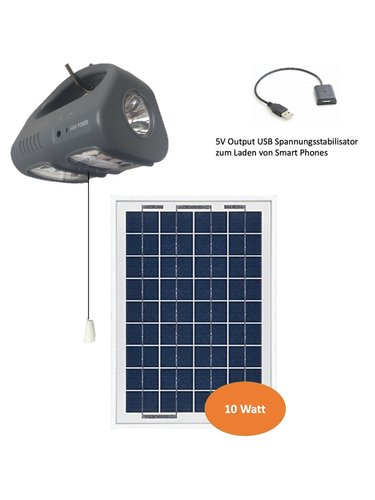Villageboom High Power with 10 watt solar panel and voltage stabilizer
